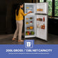 Geepas 200L Double Door Refrigerator, Defrost - GRF2209SXE