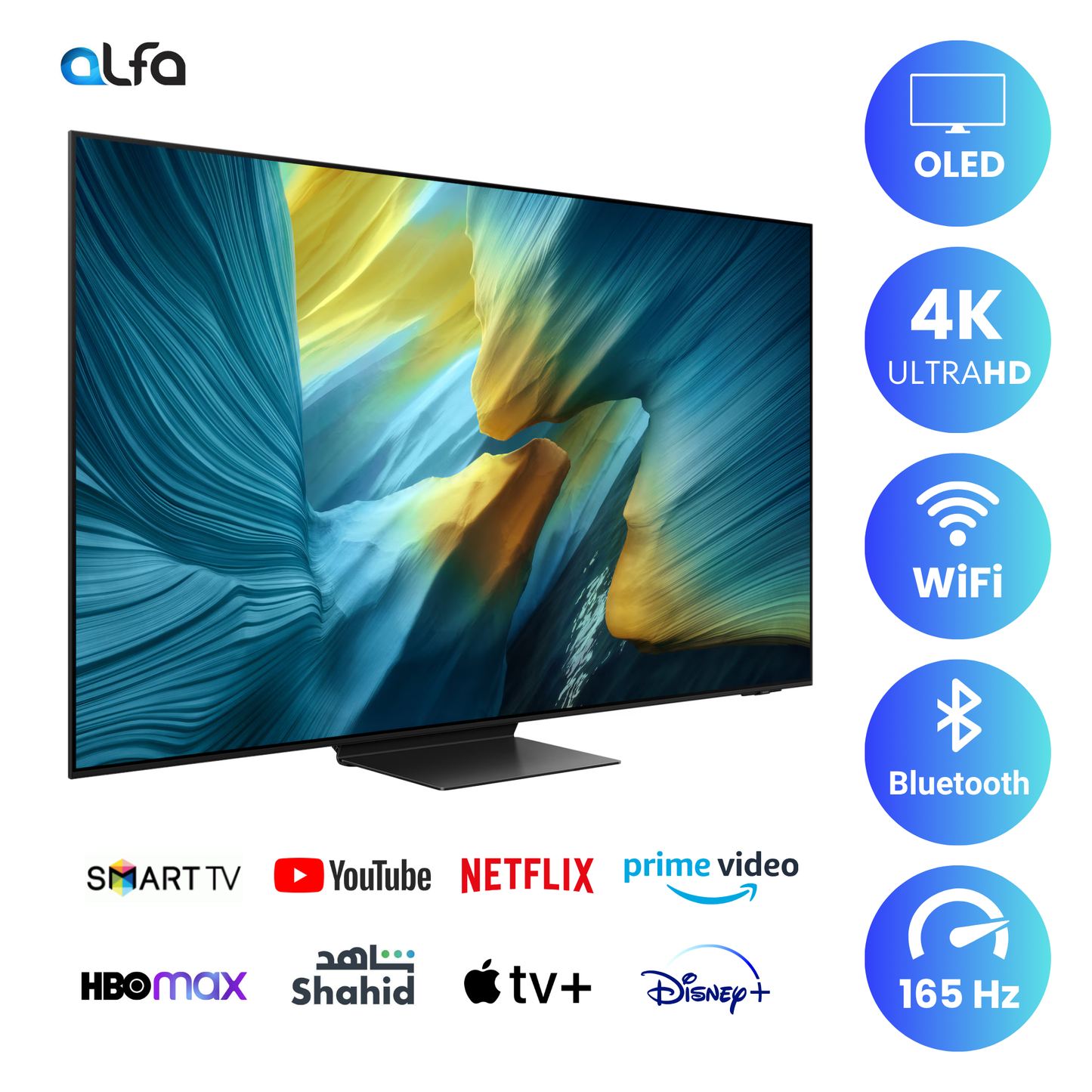 Samsung 77 inch Smart OLED TV - 4K - 165Hz, 77S95F