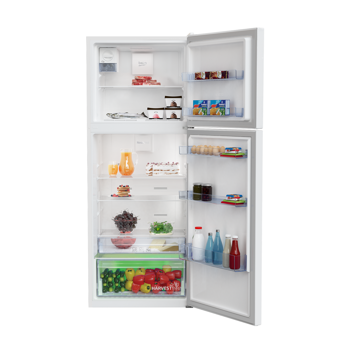Beko 470L Double Door Refrigerator, RDNT520I20W