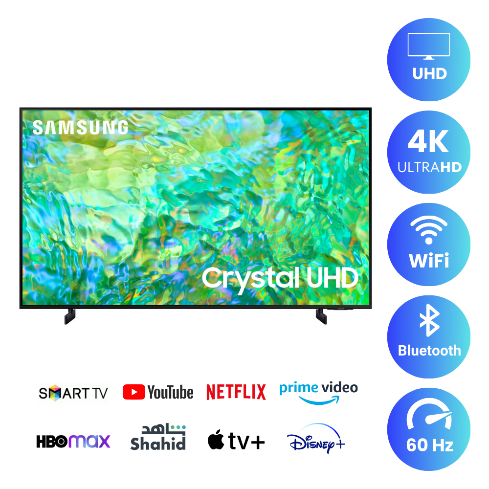 Samsung 75 inch Smart TV - 4K, 75CU8000