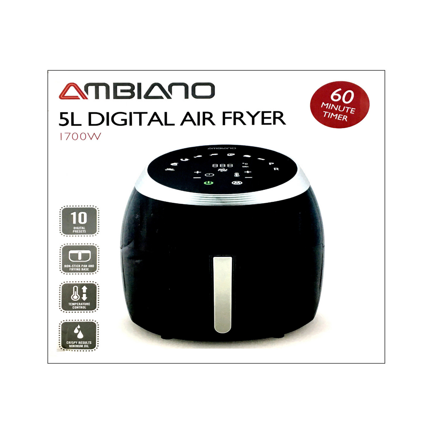 Ambiano 5L Digital Air Fryer, IA4277