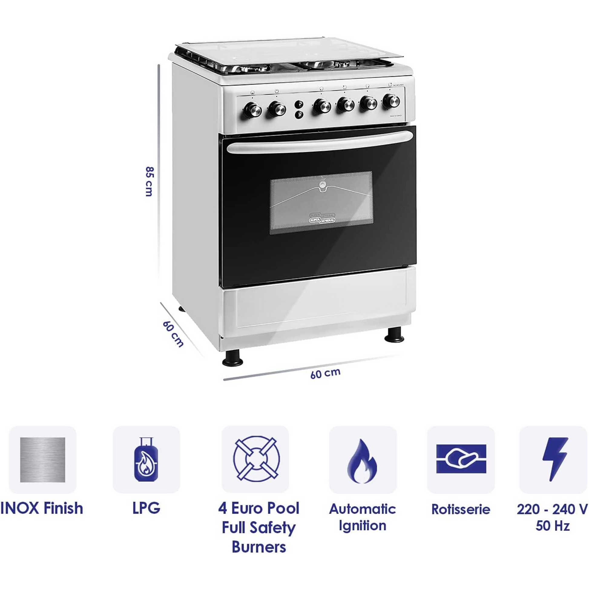 Super General 60x60 Cooking Range, SGC 6471 MSFS