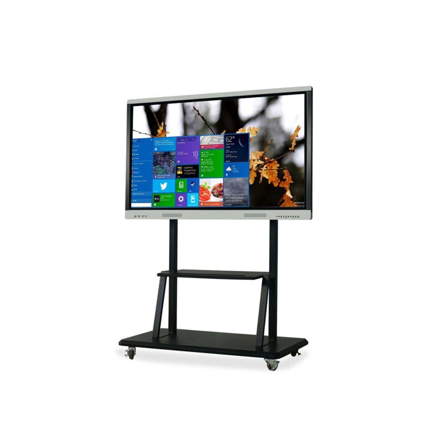 Skill Tech Economy Mobile Tv Cart With Av Component Shelf For 60"-86" Screen, SH 100 FS