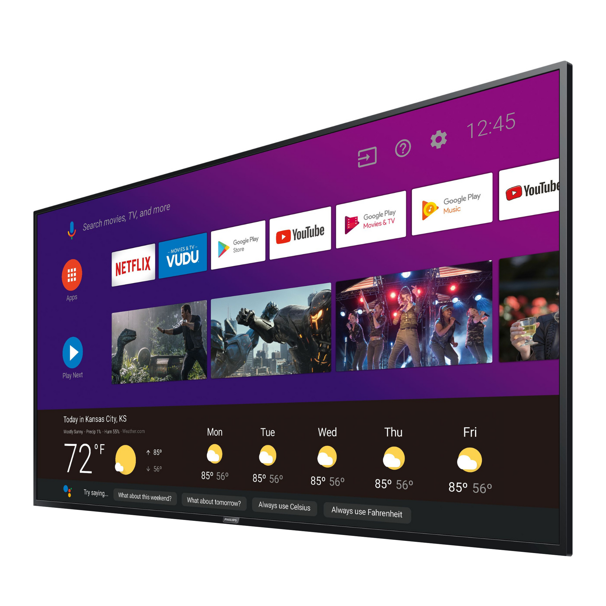 Philips 65 inch Android Smart TV, 65PUT7406